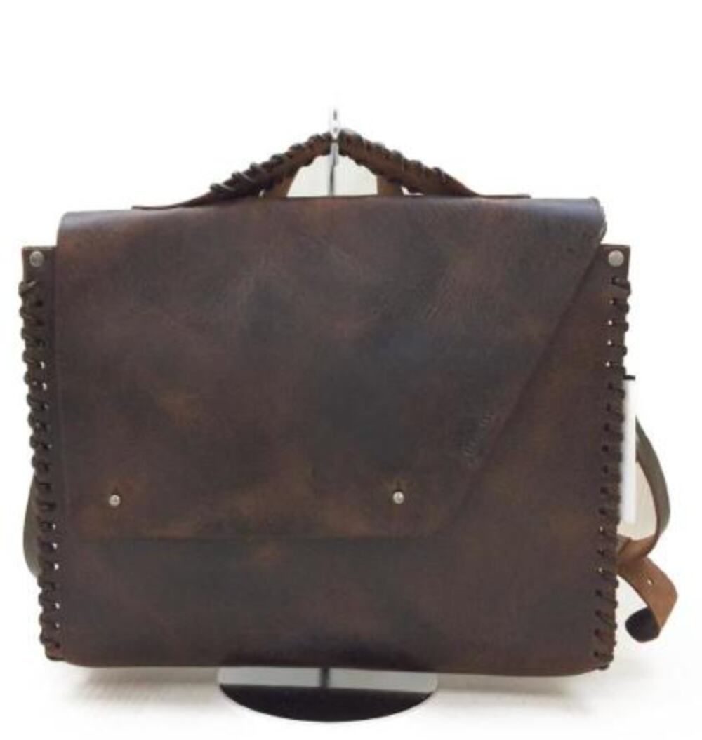 DEAN Brown Leather Crossbody Messenger Bag